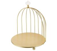JECOMPRIS Birdcage Cake Stand Vintage Bird Cage Golden Serving Tray Bird Cage Display Stand for Cupcake Dessert Table Stands Gold Cake Stand Fruit Bowl Decorative Bird Cage Snack Holder Iron