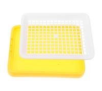 JECOMPRIS Bunny Rabbit Litter Box for Small Animals, Plastic Rectangular Pet Toilet Tray Separation Design and Stable Feature, Suitable for Indoor and Outdoor Use