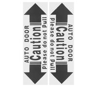 JECOMPRIS Car Door Warning Stickers Set of 2 7.68X2.56 Inch Automatic Door Open Reminder Decals Peel and Stick Vehicle Safety Signs