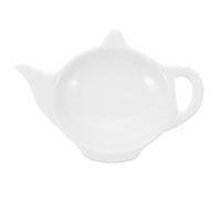 JECOMPRIS Ceramic Tea Bag Holder: Dipping Sauce Dish for Afternoon Tea - Condiment Plate for Kitchen Dining (12.2x8.5x2cm)