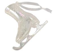 JECOMPRIS Christmas Acrylic Ice Skate Ornament Pendant Ice Skating Shoe Decoration for Xmas Tree Hanging for Holiday Decor