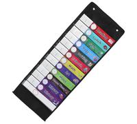 JECOMPRIS Clear Oxford Calendar Hanging Bag with Parts Manager Daily Schedule Organizer Pocket Chart for Wall Whiteboard Tear-resistant and Fade-resistant Office Home Planner