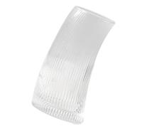 JECOMPRIS Crescent Moon Shaped Glass Cup Ribbed Drinking Glass for Cocktails Juice Water Bar Home Use Elegant Transparent Beverage Cup with Smooth Surface Easy to Clean