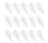 JECOMPRIS Decorative Light Bulb Covers for String Lights Indoor Outdoor 100Pcs Transparent Tip Fruit Pendant Design Lamp Shades