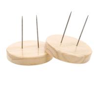 JECOMPRIS Doll Display Stands Doll Holding Racks Double-pin Wooden 2pcs for Convenient Storage and Fixing Beige Colour The Body Suitable for Displaying