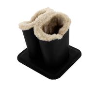 JECOMPRIS Double Plush Lined Eyeglasses Holder with Wide Base Glasses Display Stand Protective Eyewear Storage Case for Desk Nightstand