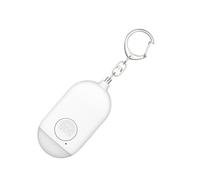 JECOMPRIS Emergency Alarm for Women, Compact Mini Safe Alarm with 130dB Loud Sound and White Plastic Body, Attach on Belt for Schoolbag Self Defence