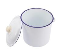 JECOMPRIS Enamel Water Bucket for Rice Storage, Tea Bucket Home Kitchen, Acid Resistant with Slip Resistant Bottom, Outdoor Waste Water Storage Barrel