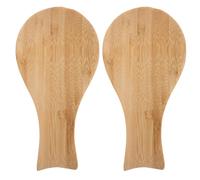 JECOMPRIS Farmhouse Spoon Rest Wooden Spoon Holder for Kitchen Counter Rustic Stove Top Utensil Rest for Spatula Ladle and Tongs Heat Resistant 2 Pack