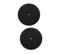 JECOMPRIS Felt Turntable Slipmat Black for Record Player Discs 2pcs to Increase Friction and Reduce Vibration Vinyl Record Protective Mat Suitable for Home Using