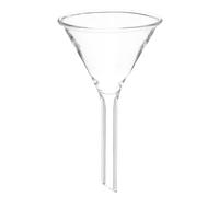 JECOMPRIS Funnel, Triangle for Solid Feeding Glass Chemistry Equipment Reusable with Short Stem, Hand and Washable Laboratory Use for Analytical Chemical Experiments