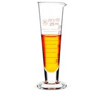 JECOMPRIS Glass Measuring Cup 25Ml Conical Graduated Cylinder for Accurate Liquid Measurement Compact Durable Laboratory and Kitchen Beaker