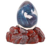 JECOMPRIS Glowing Dragon Egg Decor with Purple Resin Egg and Luminous Lava Base, 2pcs Household Ornament Set for Fantasy Home Decoration and Collectible Display