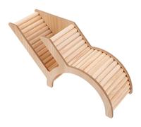 JECOMPRIS Hideout Tunnel Arch Bridge Shape Wooden Hamster Beige Small Animals for Safe Hiding Spot and Aesthetic Enhancement Pet Tunnel for Home
