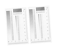 JECOMPRIS High-precision Flaw Detection Film Ruler and Crack Width Inspection Measuring Chart for Diameter and Line Width Defect Analysis, 2pcs Set for Engineering and Quality Control