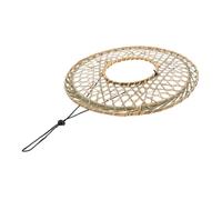 JECOMPRIS Hollowout Bamboo Oriental Hat Diameter Breathable Summer Sun Block for Men Vintage Chinese Style Fishing Ninja Costume Samurai Accessory