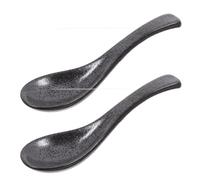 JECOMPRIS Japanese Retro Ceramic Soup Spoon Asian Spoon for Ramen Dumplings Tea and Desserts Porcelain Tableware for Everyday Dining Smooth Easy-Clean Surface 5.51 in