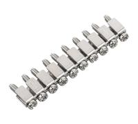 JECOMPRIS Jumper Connector with Brass and Stainless Steel Construction Fixed Terminal Block and Electrical Connection Wiring Compact Design for Industrial Use for Din Rail Terminal Blocks