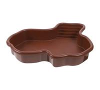 JECOMPRIS Large Turtle Bathing Tub Reptile Water Dish Made of Wear Resistant Abs Plastic with Multifunctional Design for Tortoise Soaking and Turtle Habitat Accessories