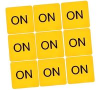 JECOMPRIS Light Switch Stickers Pvc 20pcs Pack Yellow Warning Decals Lightweight and Easy to Remove Safety Signs Labels for Factory and Office Use