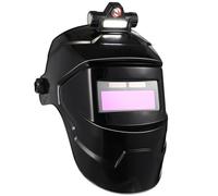 JECOMPRIS Lightweight Solar Powered Welding Cap with Auto-darkening Welding Goggles and Large Viewing Screen and Grinding with Gear Adjustment Knob