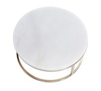 JECOMPRIS Marble Cake Tray with Thick Base White Metal Display Stand