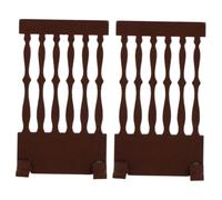 JECOMPRIS Mini Wooden Japanese Screen 2Pcs Unique Design Room Divider for Home Office Restaurant and Doll Accessories
