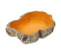 JECOMPRIS Natural Rock Pattern Resin Reptile Feeding Bowl for Lizards and Snakes, Convenient for Eating Or Drinking, Encourages Feeding, for Terrarium Use and Creating A Natural Living Space