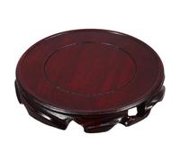 JECOMPRIS Oriental Wooden Display Stand Base Wooden Teapot Holder Sturdy Wood Construction Minimalist Decorative Pedestal for Home Living Decor
