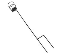 JECOMPRIS Outdoor Metal Bottle Holder Rack for Camping Picnic Balcony Garden - Black Iron Beverage Cup Stand Storage Organizer for Outdoor Gatherings and Patio Furniture