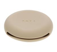 JECOMPRIS Portable Silicone Travel Makeup Sponge Case Brown Pattern Powder Puff Holder Compact Storage Box for On-The-Go Makeup Organization