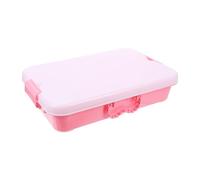 JECOMPRIS Portable Small Outdoor Sandbox Storage Box with Lid Plastic Tray for Sand and Accessories Convenient Organizer for Beach and Backyard Play
