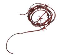 JECOMPRIS Red Plastic Fake Barbed Wire Halloween Party Decorations Realistic Wire Structure, Versatile Use for Indoor Haunted Houses and Western Party Horror Decor
