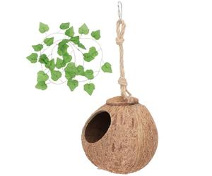 JECOMPRIS Reptiles House Coconut Nest 2pcs Climbing and Sleeping Supply for Crested Geckos and Small Exotic Pets