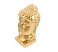JECOMPRIS Resin Buddha Head Sculpture for Meditation Space Decor Zen Ornament for Living and Entryway Elegant Spiritual Figurine Yoga Women and Feng Shui Enthusiasts