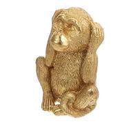 JECOMPRIS Resin Desktop Monkey Statue Three Wise Monkeys Figurine See Hear Speak No Evil Animal Ornament Home Decor for Bedroom and Kitchen