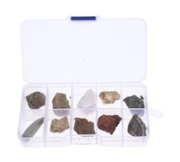 JECOMPRIS Rockspec Rock Specimen Set for Teaching Educational Geology Kit with Assorted Minerals in Storage Box for Classroom Science and Student Learning