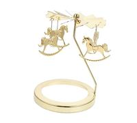 JECOMPRIS Rotating Carousel Candle Holder Iron Art Elegant Rotary Candlestick Decorative Pendant for Wedding Home Romantic Atmosphere Ornament