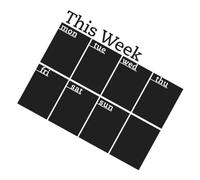 JECOMPRIS Self Adhesive Weekly Chalkboard Sticker Removable Wall Planner for Home Office School Use Reusable Meal and Schedule Organizer