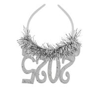 JECOMPRIS Silver Sequin Headband Lightweight Year Hair Hoop for Women and Comfortable Holiday Party Accessory Fits All Hair Types