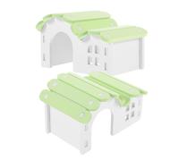 JECOMPRIS Small Animal Hideout House Comfortable and Safe for Pets 2pcs White Pvc Material Cage Accessory for Cozy Sleeping and Playing for Hamsters and Guinea Pigs
