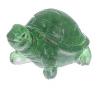 JECOMPRIS Small Crystal Turtle Figurine Lightweight Animal Ornament for Desk Home Office Decor Compact Elegant Green Glass Sculpture Idea