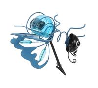 JECOMPRIS Solar Garden Butterfly Hanging Light Decorative Sculpture for Outdoor Pathway and Lawn Hand Painted Iron Art Solar Powered Night Illumination