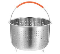 JECOMPRIS Stainless Steel Kitchen Steamer Basket and Handle Design and 8l round Rice and Egg Steaming Rack, Easy to Store and Safe to Use, Suitable for Vegetable Steaming