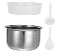 JECOMPRIS Stainless Steel Rice Cooker Inner Pot Replacement Accessory Heavy Duty Liner for Cooking Rice Soup Baking Multi Purpose Kitchen Cooker Supply