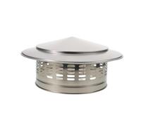 JECOMPRIS Stainless Steel Round Chimney Cap 13 Inch with Rainproof Umbrella Top and Mesh Screen - Outdoor Roof Pipe Cover for Wood Stove Fireplace Exhaust Guard