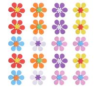JECOMPRIS Stickers Random Color Self-Adhesive Eva 160pcs Flower Shaped for Bright Colour Design and Cartoon Patterns, for Scrapbook Making and Home Decoration