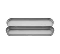 JECOMPRIS Sturdy Tongue Scraper Storage Rectangular Tin Case and Tweezers Box Multi-use Iron Pen Organizer for Pencil Supply Travel and Daily Use Silver Stationery Storage Box