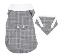 JECOMPRIS Stylish Canine Formal Suit with Bow Tie and Decorative Buttons, Skin-friendly Polyester Material, for Special Occasions and New Year’s Eve Celebrations, Gentleman Dog Attire