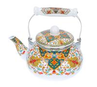 JECOMPRIS Thickened Enamel Tea Kettle Pot for Gas Induction Stove Household Thermal Teapot with Heat Resistant Handle Fast Boil Kitchen Serving Pot for Tea and Mulled Wine
